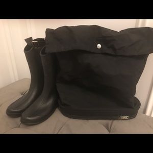 Michael Kors rainboots with matching crossbody bag